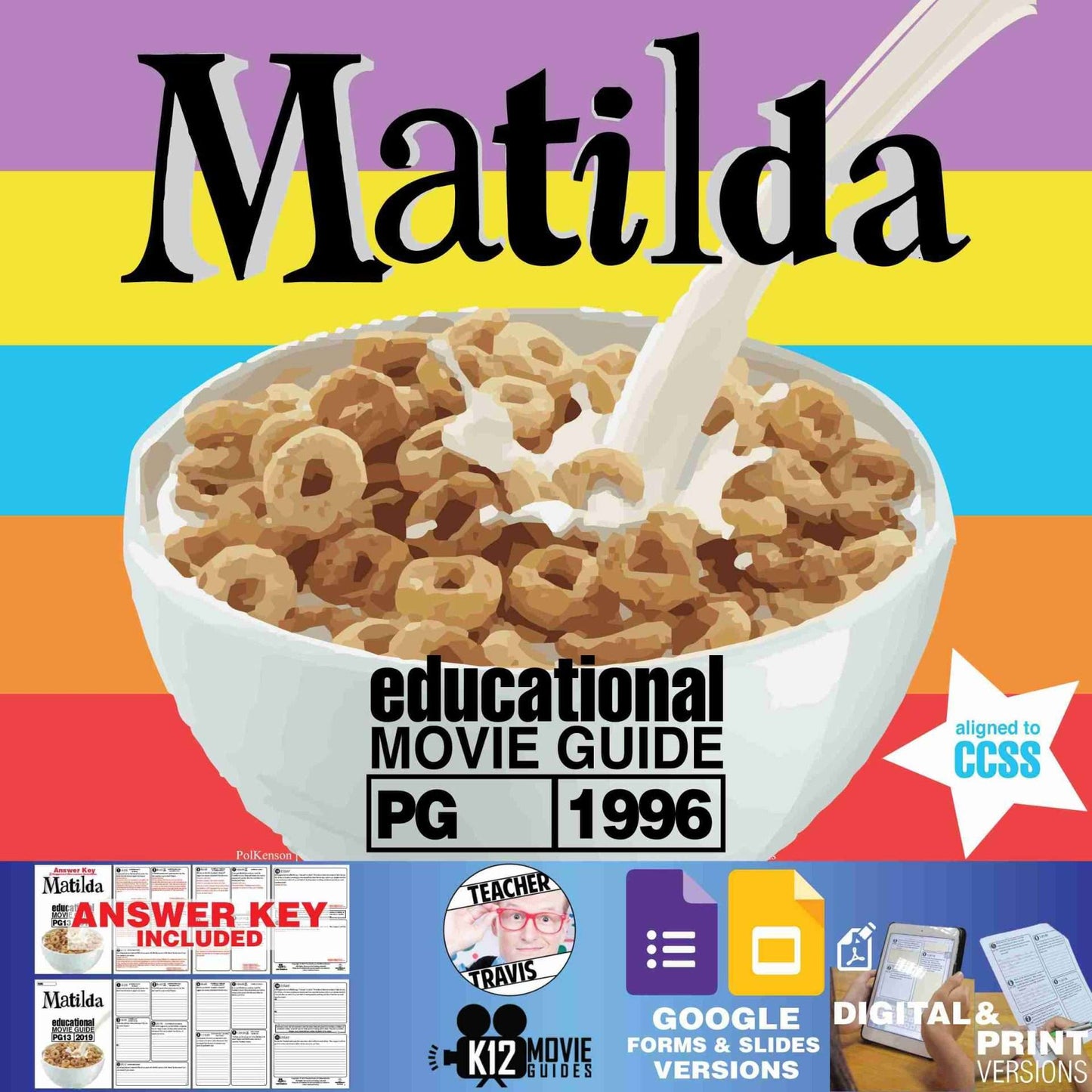 Matilda Movie Guide | Questions | Worksheet | Google Formats (PG - 1996)