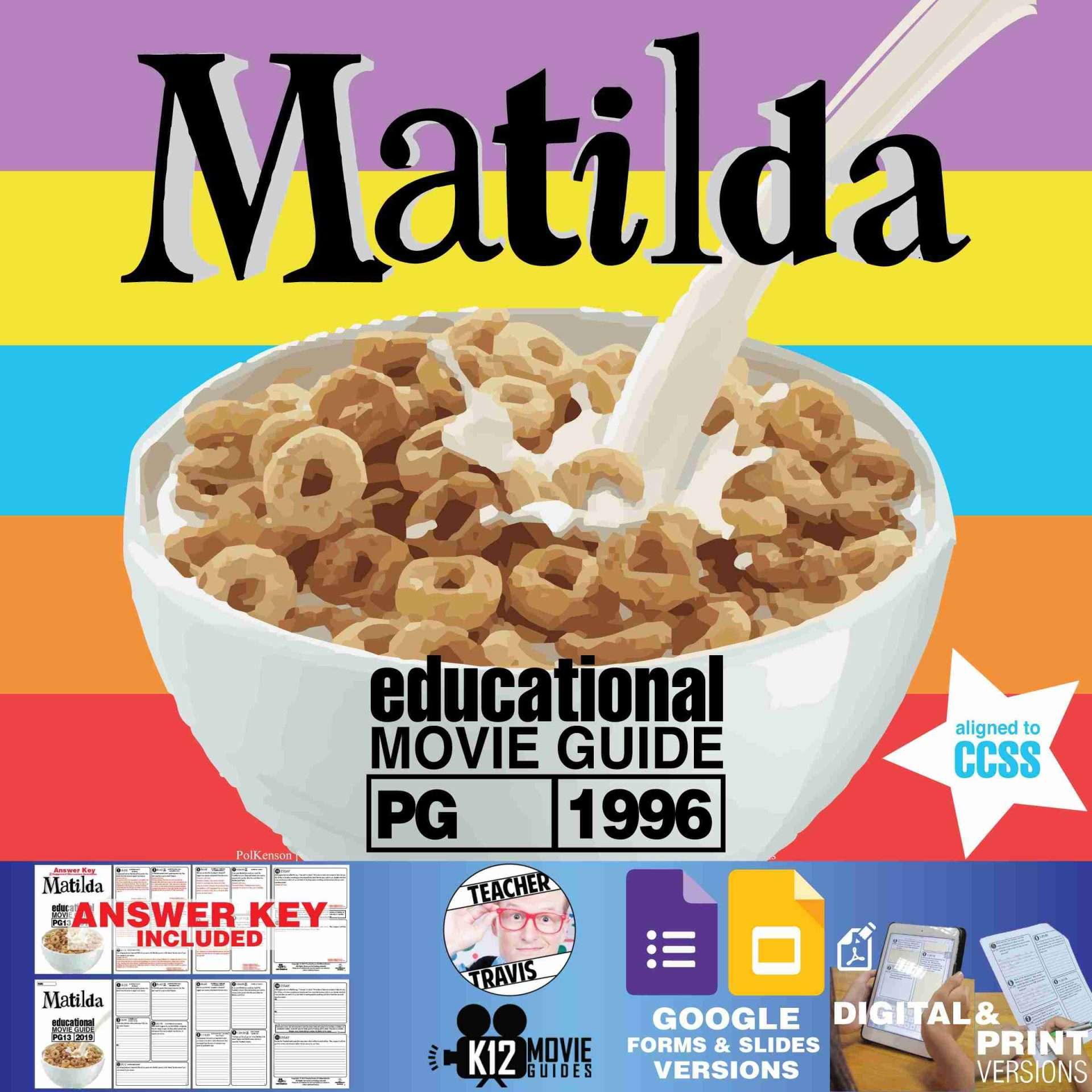 Matilda Movie Guide | Questions | Worksheet | Google Formats (PG - 1996)