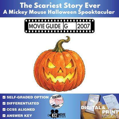 FREE The Scariest Story Ever: A Mickey Mouse Halloween Spooktacular Movie Guide | Questions & Worksheet (TV-G - 2017)
