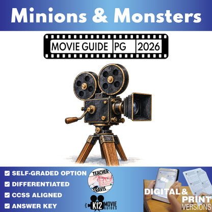 Minions & Monsters Movie Guide | Questions & Worksheet (PG - 2026)