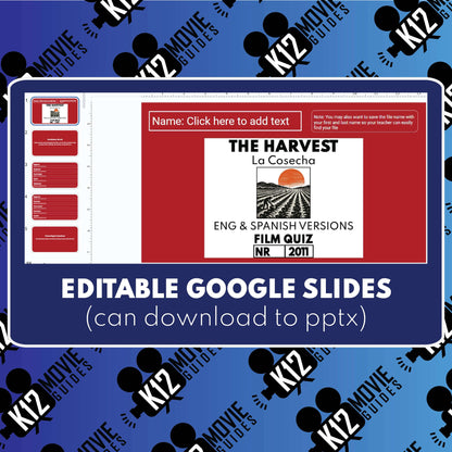 The Harvest (La Cosecha) Film Quiz | Grades 8-12