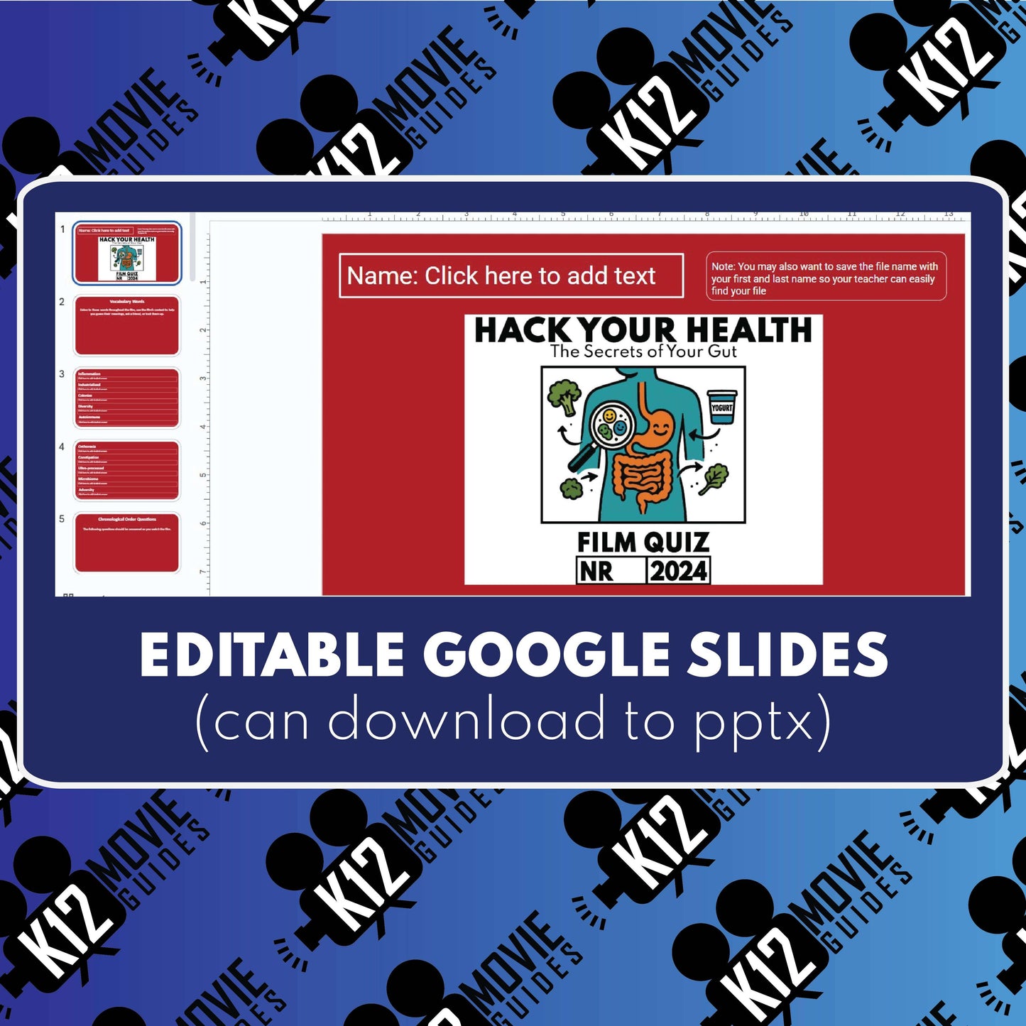 Hack Your Health: The Secrets of Your Gut Film Quiz | Grades 7-12