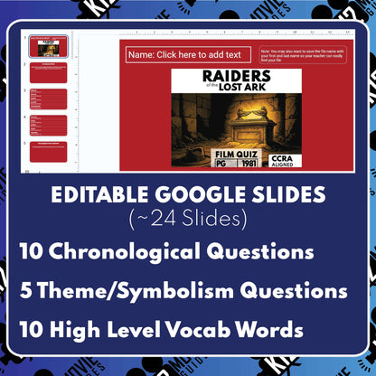 Raiders of the Lost Ark Film Quiz (1981)