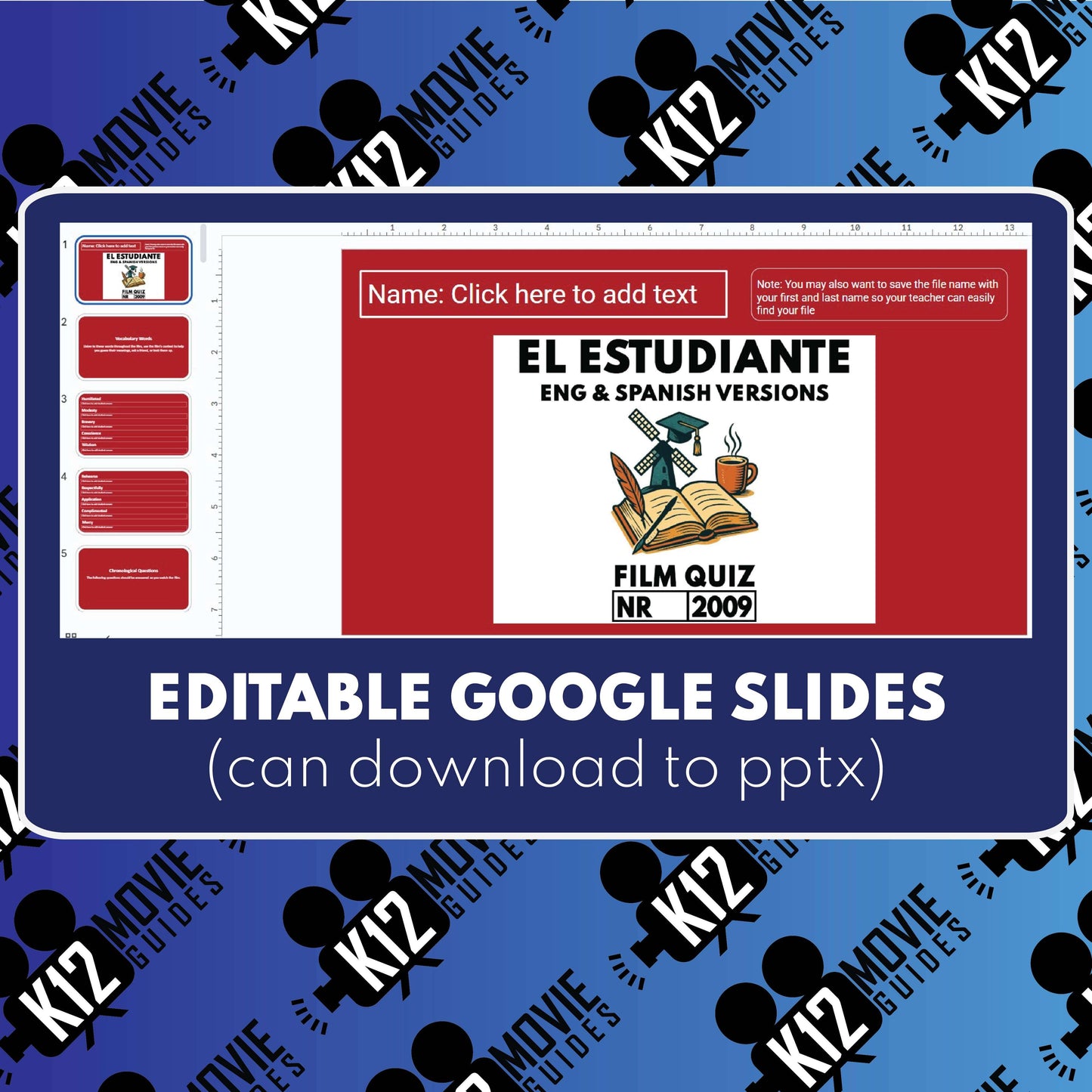 El Estudiante Film Quiz | Grades 9-12
