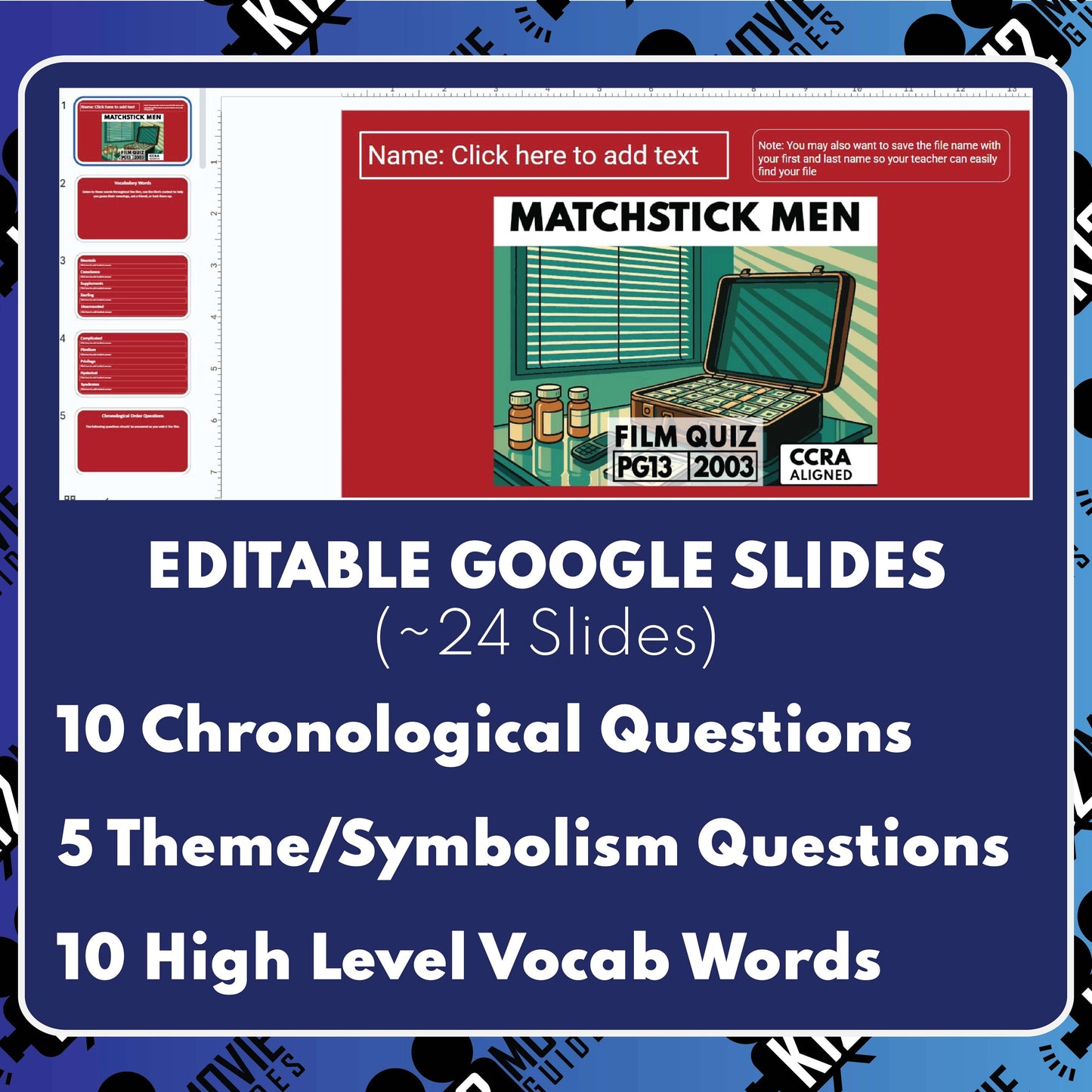 Matchstick Men Film Quiz (2003)