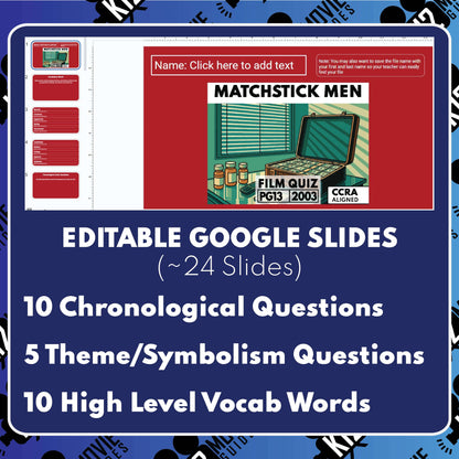 Matchstick Men Film Quiz (2003)