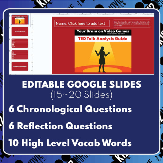 Your Brain on Video Games TED Talk Analysis Guide preview image 2