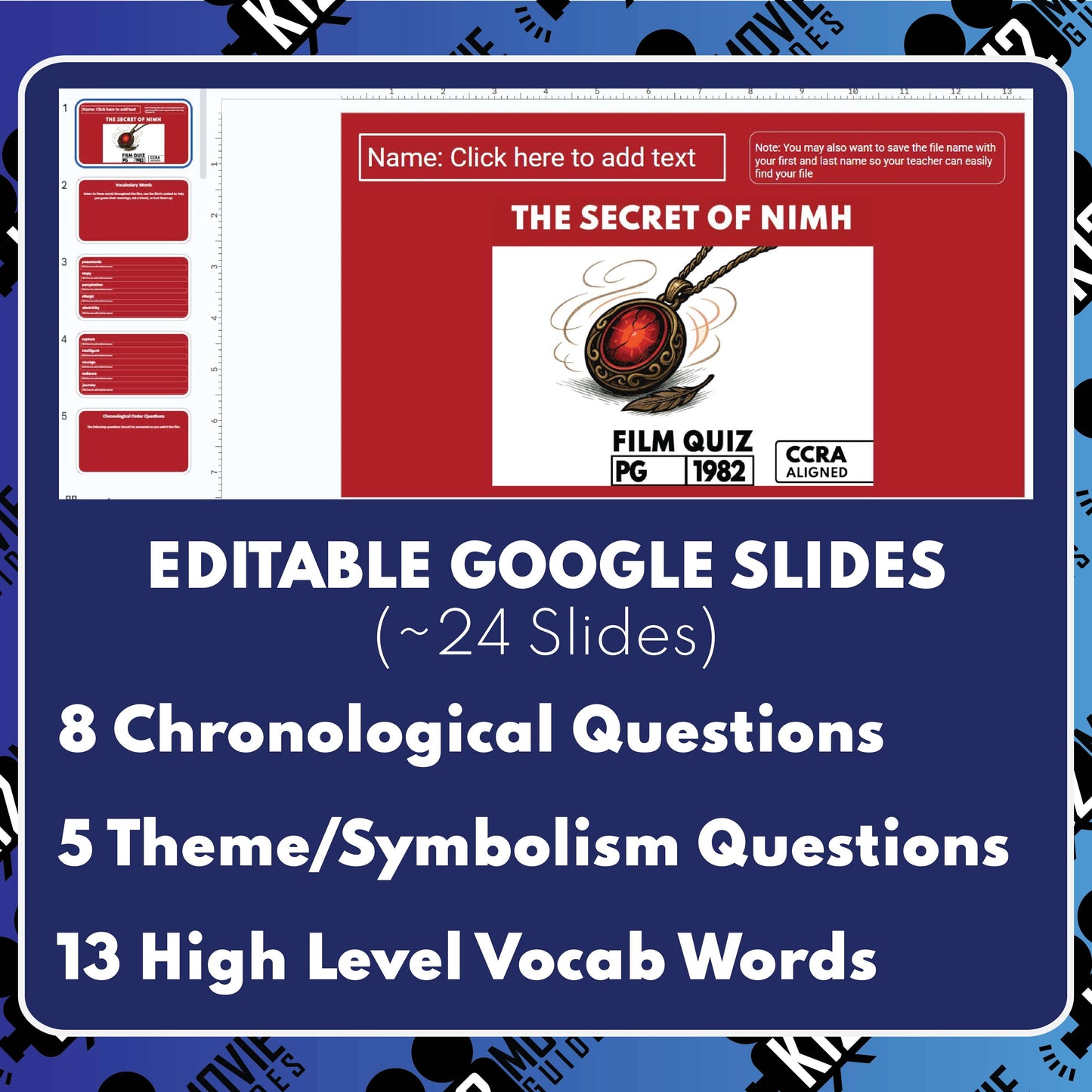 The Secret of NIMH Film Quiz (1982)
