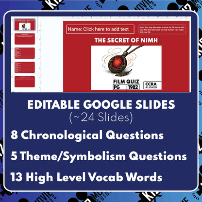The Secret of NIMH Film Quiz (1982)