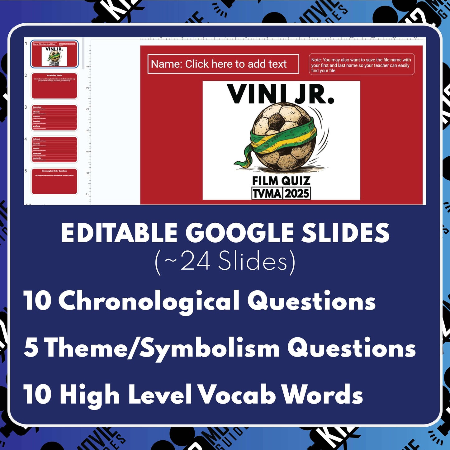 Vini Jr. (TVMA - 2025) Film Quiz | English & Spanish