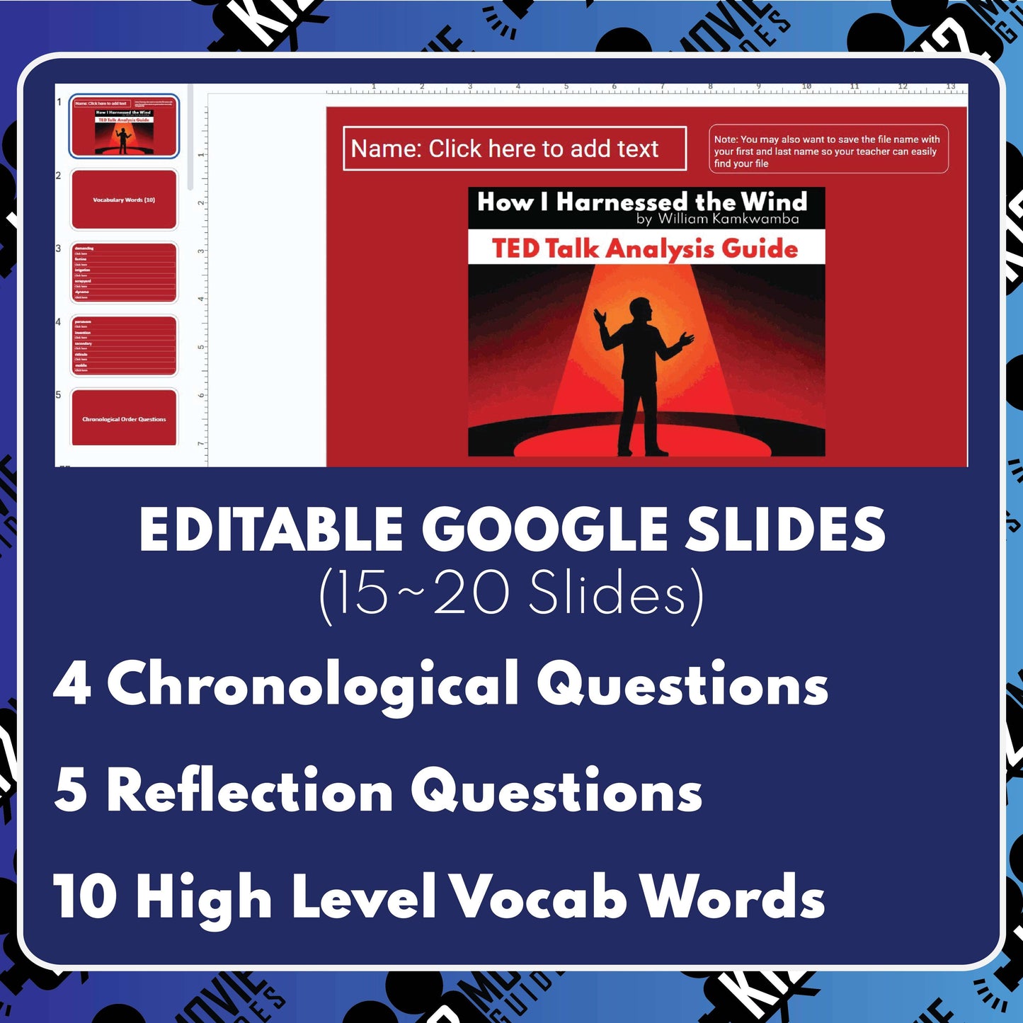 How I Harnessed the Wind TED Talk Analysis Guide