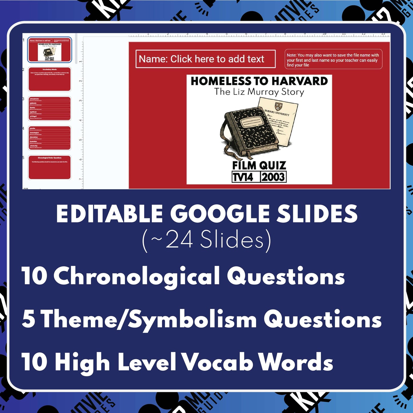 Homeless to Harvard Film Quiz