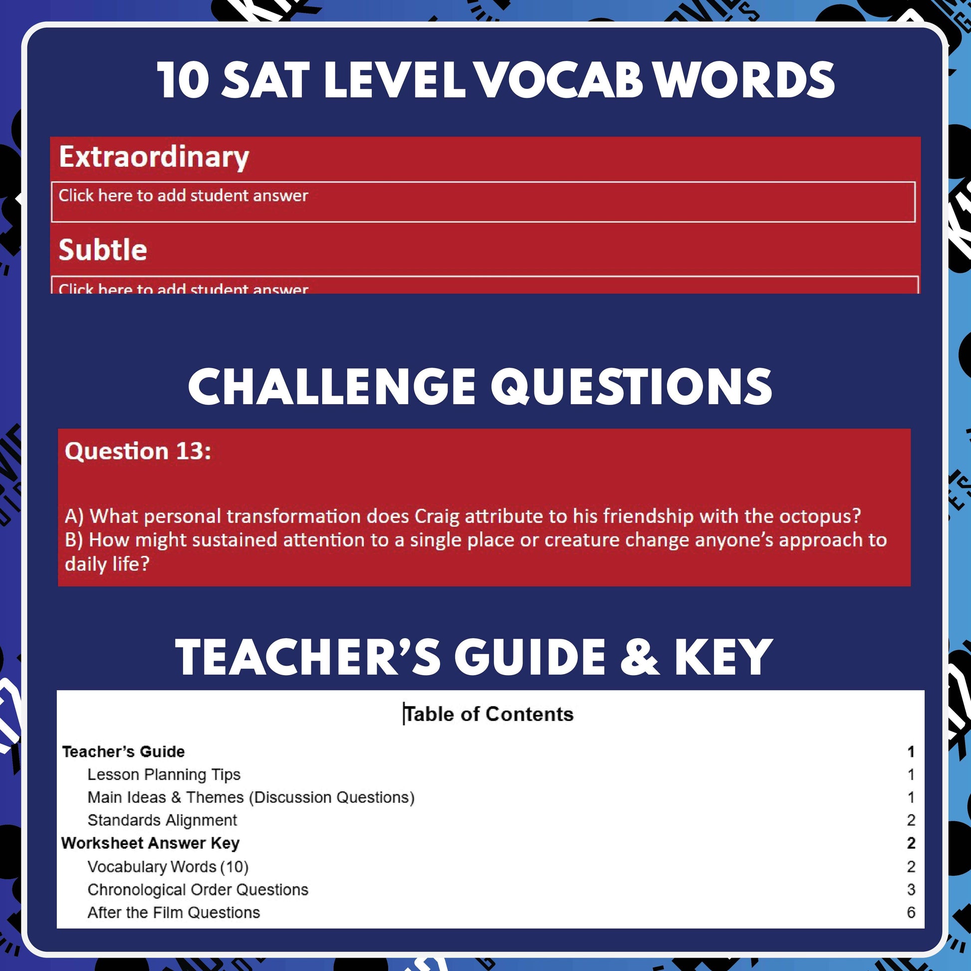 My Octopus Teacher Film Quiz | Grades 6-12