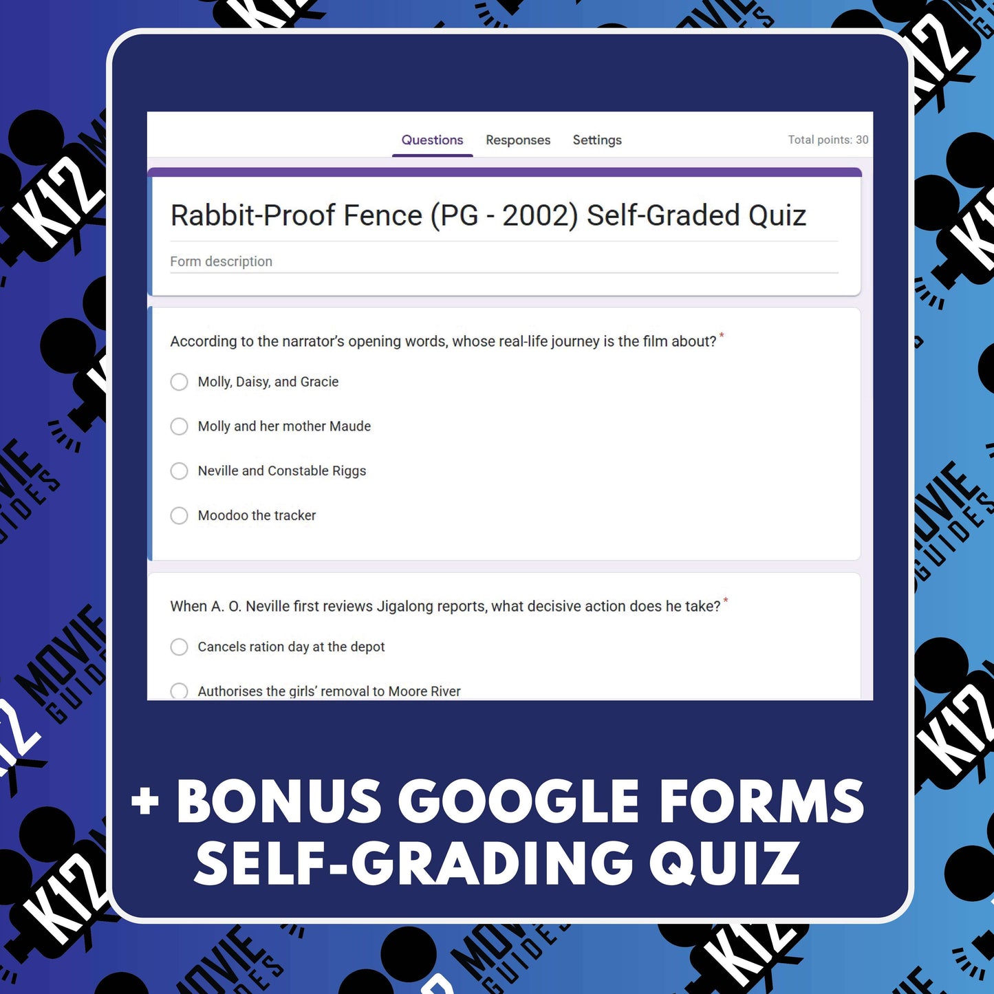 Rabbit-Proof Fence Film Quiz