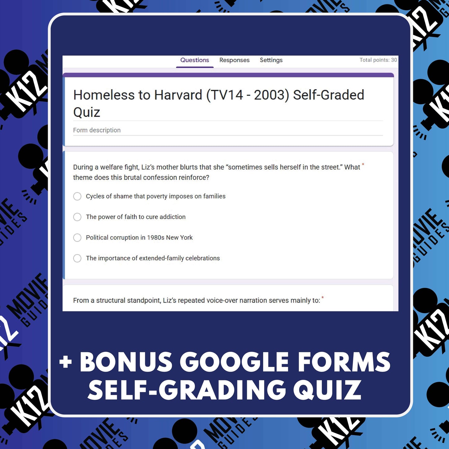 Homeless to Harvard Film Quiz