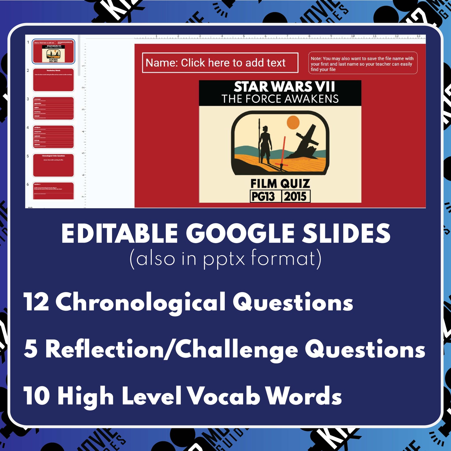 Star Wars: The Force Awakens Movie Guide | Questions | Grades 8–12 (PG-13 – 2015)