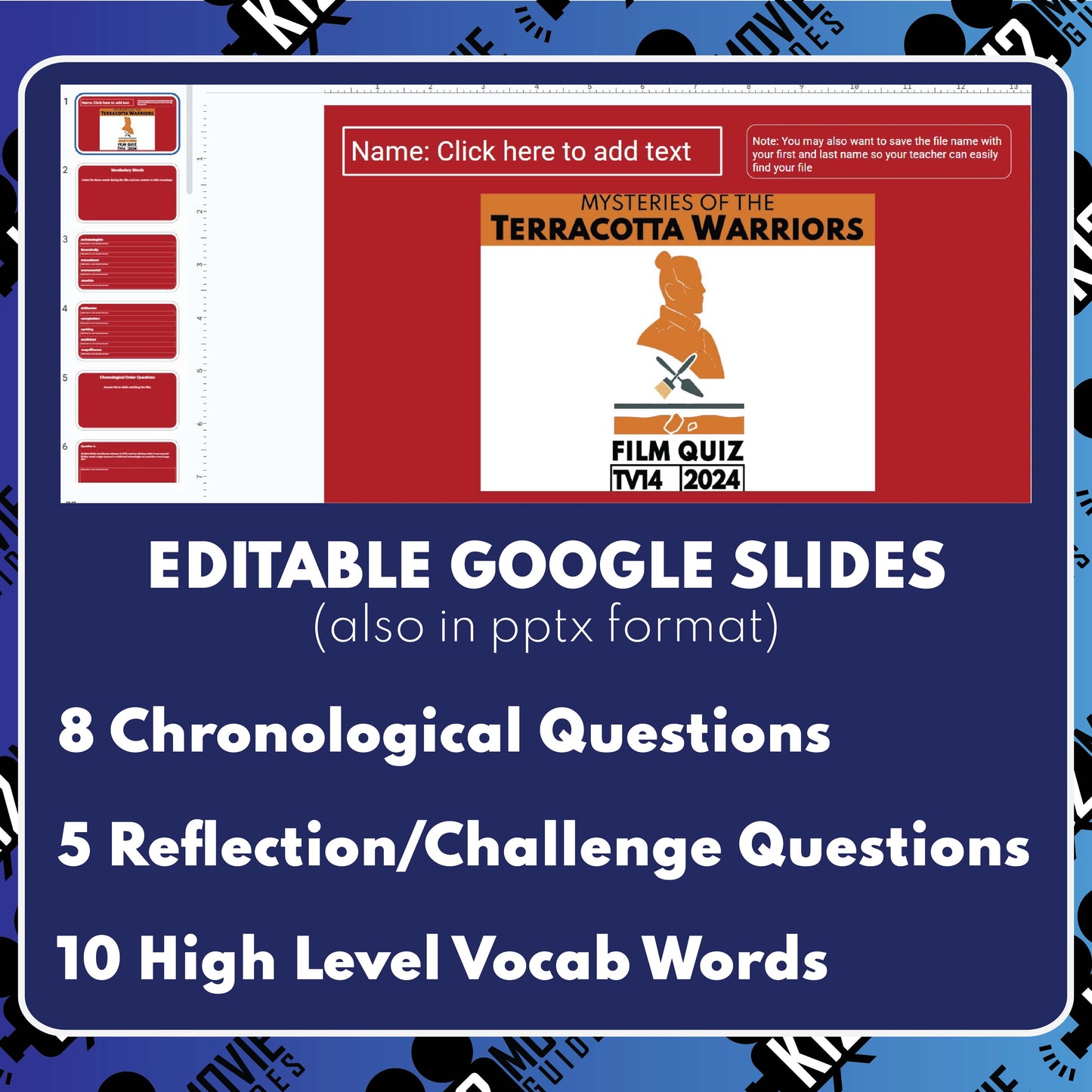 Mysteries of the Terracotta Warriors Film Quiz (NR – 2024) Documentary | Movie Guide | Worksheet for Grades 7 to 10