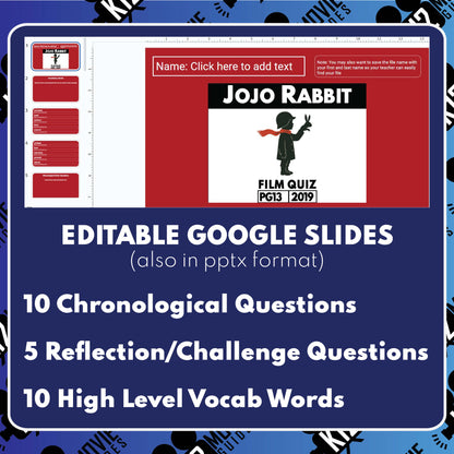 Jojo Rabbit Movie Guide | Questions | Grades 9–12 (PG-13 – 2019)