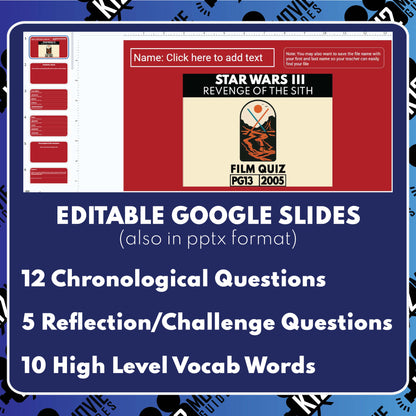 Star Wars: Episode III – Revenge of the Sith Movie Guide | Questions | Grades 8–12 (PG-13 – 2005)