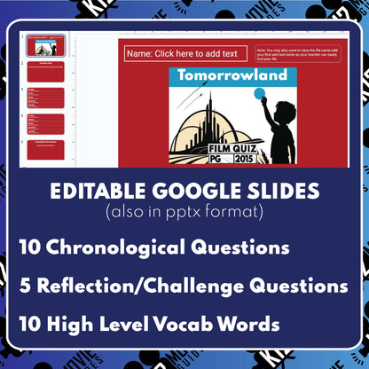 Tomorrowland Film Quiz | Questions | Grades 6–12 (PG – 2015)