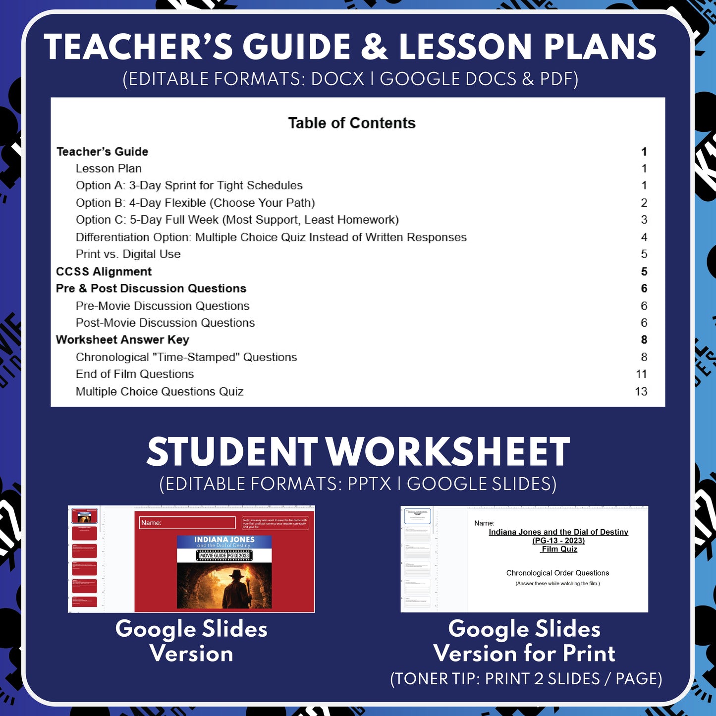 Indiana Jones and the Dial of Destiny Movie Guide Questions & Worksheet preview image 2