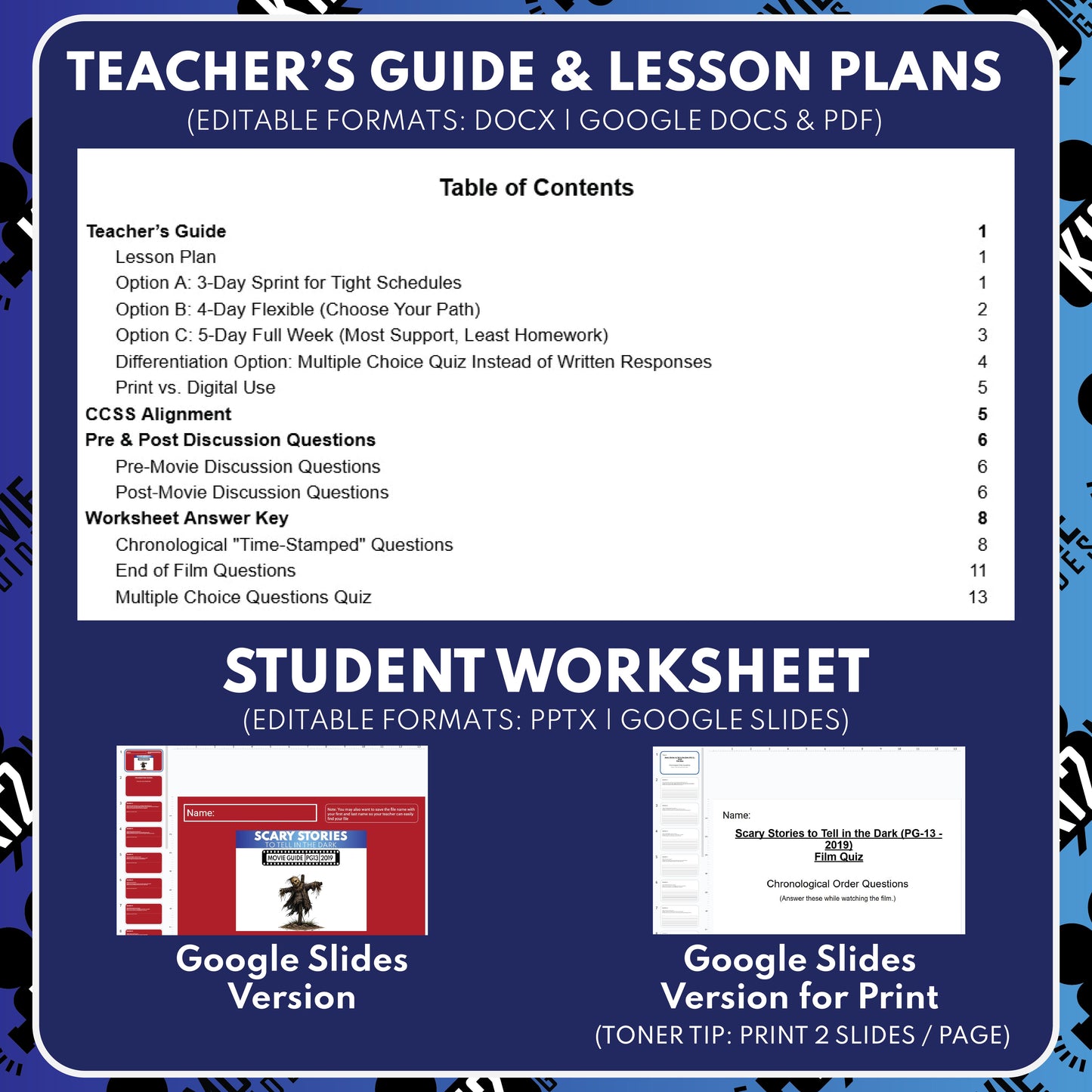 Scary Stories to Tell in the Dark Movie Guide Questions & Worksheet preview image 2
