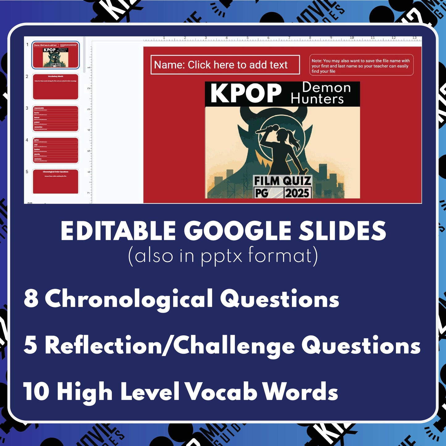 K‑Pop Demon Hunters Movie Guide | Questions | Grades 4–8 (PG – 2025)