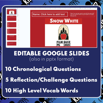 Snow White Movie Guide | Questions | Grades 4–8 (PG – 2025)