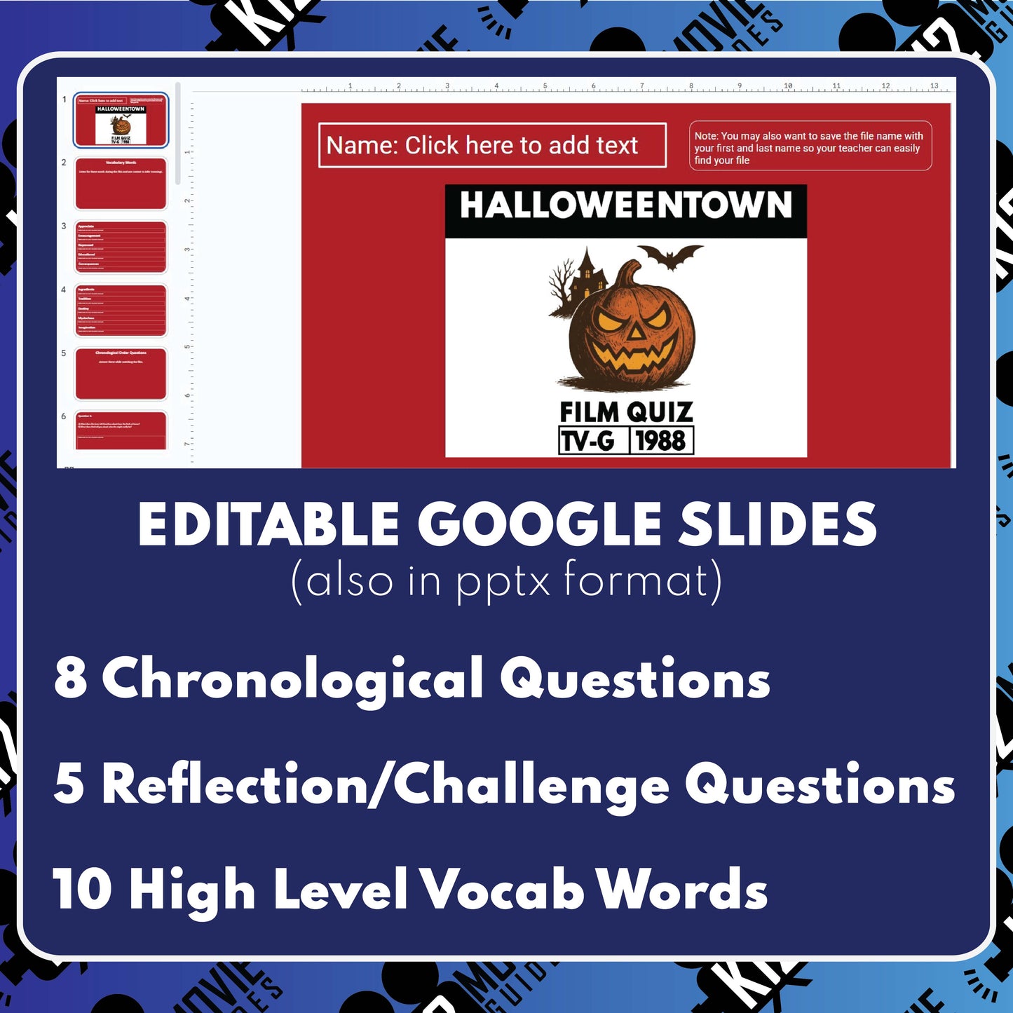 Halloweentown (TV-G - 1998) Film Quiz for Grades 4 - 7 Worksheet | PDF | Google Classroom