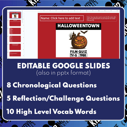 Halloweentown (TV-G - 1998) Film Quiz for Grades 4 - 7 Worksheet | PDF | Google Classroom