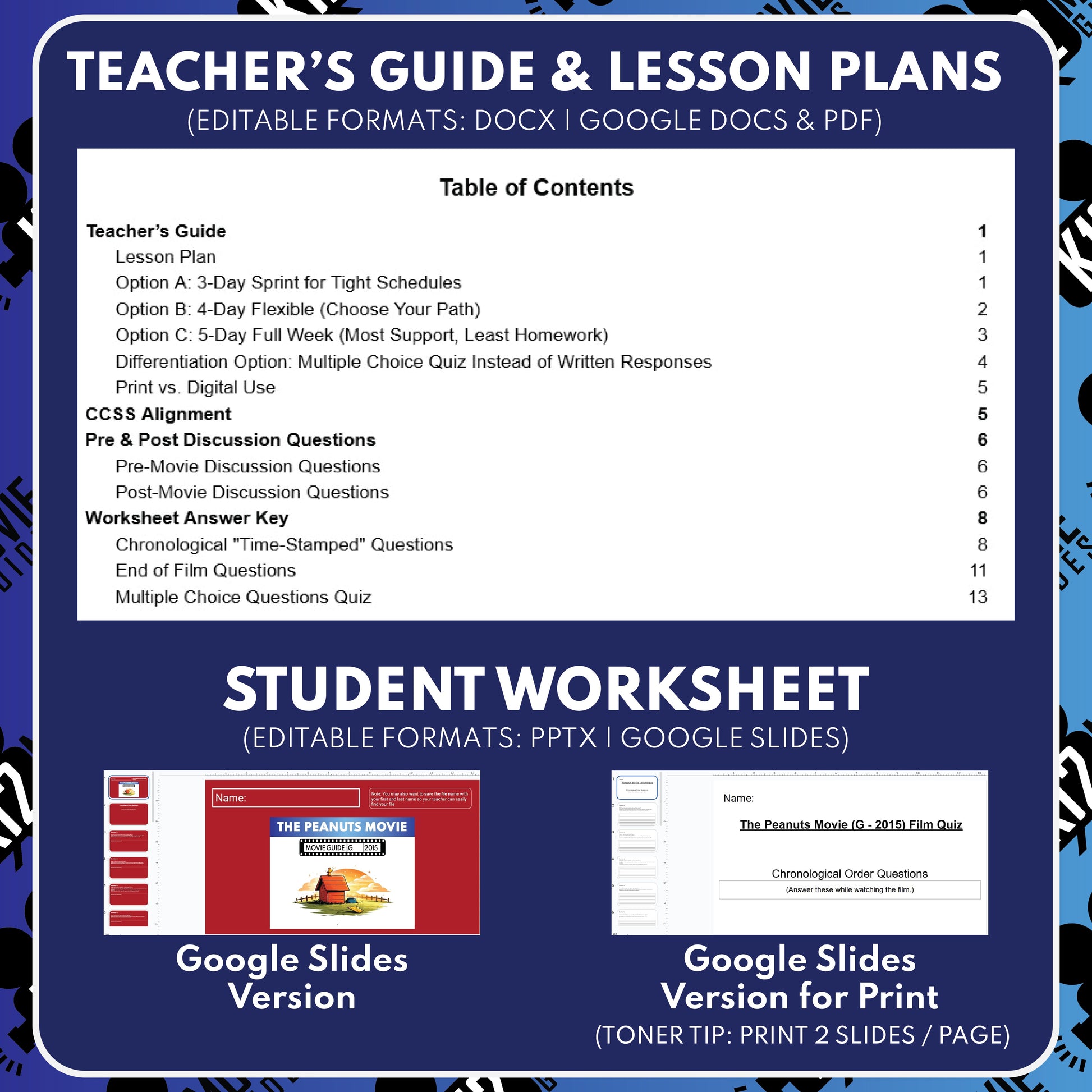 The Peanuts Movie Guide Questions & Worksheet preview image 2