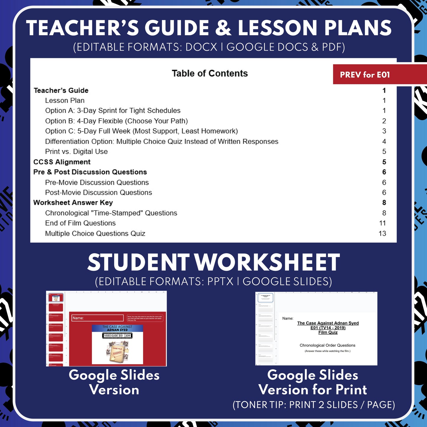 The Case Against Adnan Syed: In Between the Truth Episode Guide Questions & Worksheet preview image 2