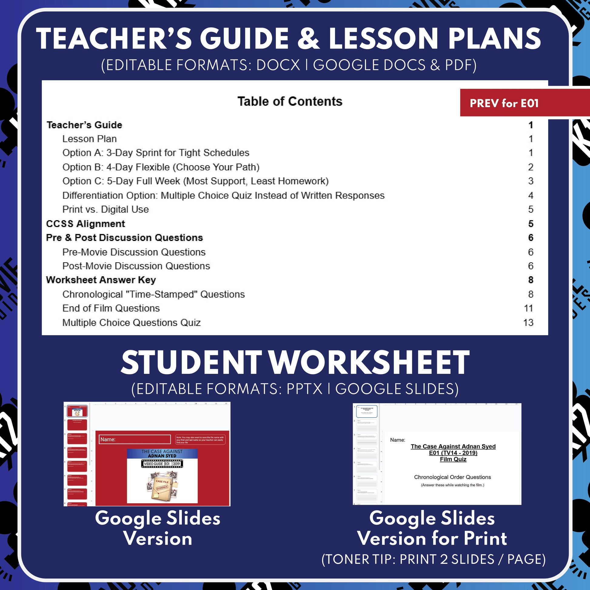The Case Against Adnan Syed: In Between the Truth Episode Guide Questions & Worksheet preview image 2