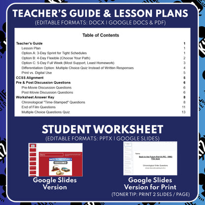 Back to the Future Part III Movie Guide Questions & Worksheet preview image 2