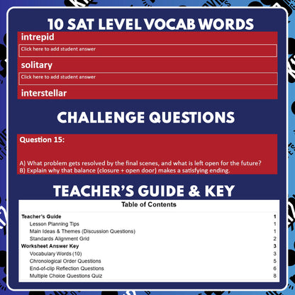 Elio Film Quiz (PG - 2025) Movie Guide & Worksheet for Grades 3 to 6