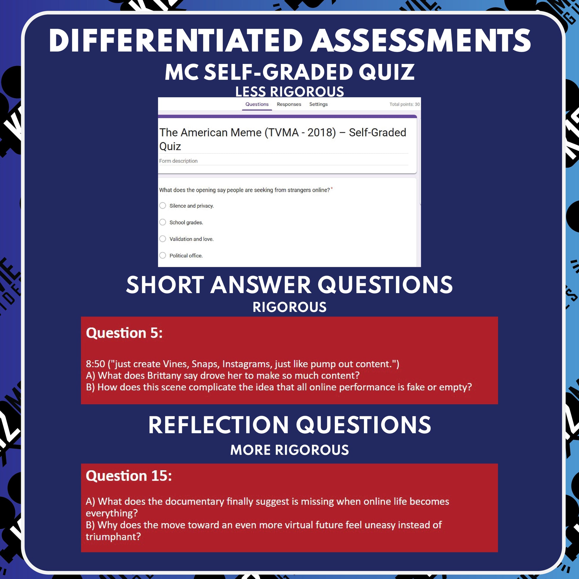 The American Meme Movie Guide Questions & Worksheet preview image 3