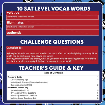 A Royal Montana Christmas (G - 2025) Film Quiz | Worksheet for Grades 5 to 8 preview image 3
