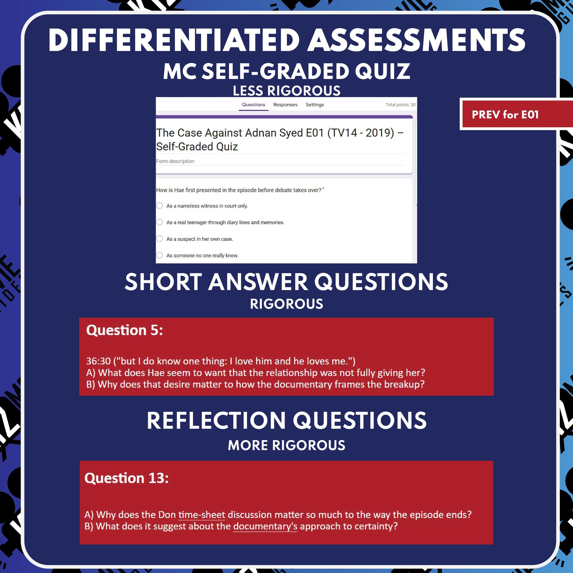 The Case Against Adnan Syed: Time Is the Killer Episode Guide Questions & Worksheet preview image 3