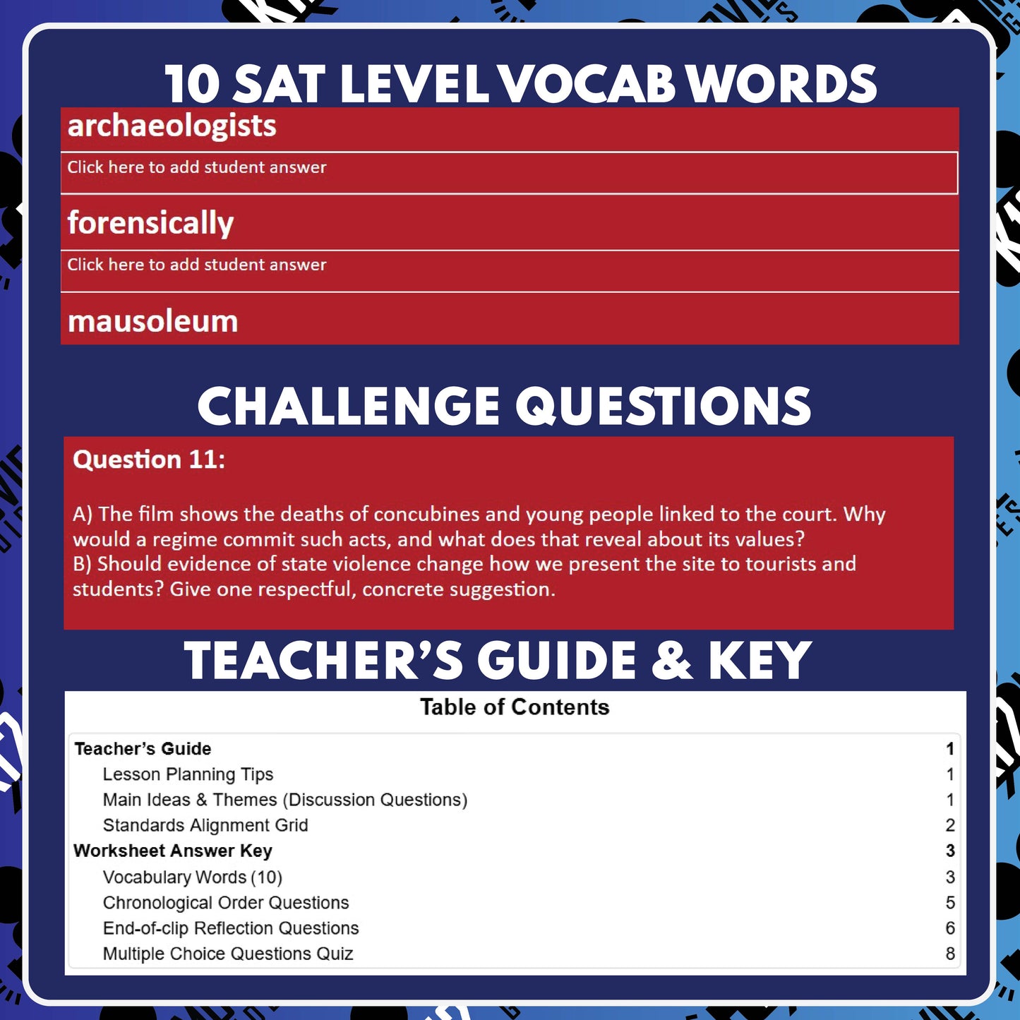 Mysteries of the Terracotta Warriors Film Quiz (NR – 2024) Documentary | Movie Guide | Worksheet for Grades 7 to 10