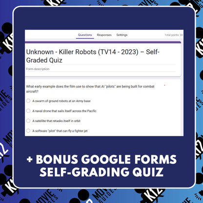 Unknown: Killer Robots Film Quiz (NR – 2023) Documentary Worksheet for Grades 8 to 12