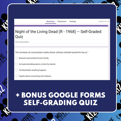Night of the Living Dead (R - 1968) - Film Quiz for Grades 9 - 12