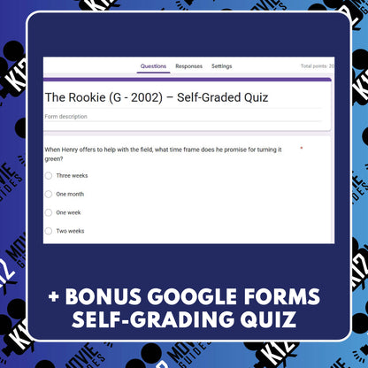 The Rookie Movie Guide | Questions | Grades 6–12 (G – 2002)