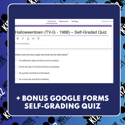 Halloweentown (TV-G - 1998) Film Quiz for Grades 4 - 7 Worksheet | PDF | Google Classroom