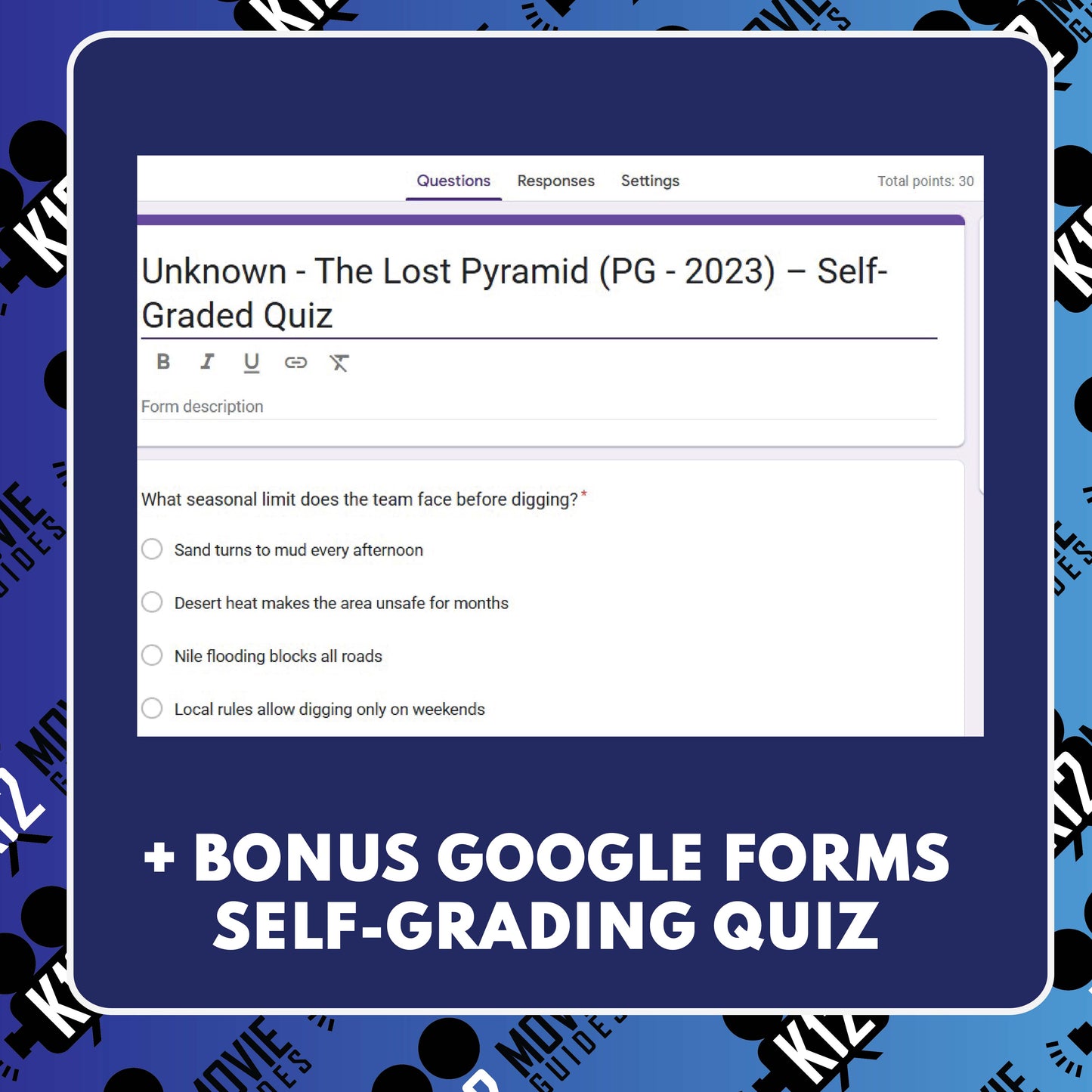 Unknown: The Lost Pyramid Film Quiz (NR – 2023) Documentary Movie Guide | Worksheet for Grades 7 to 10