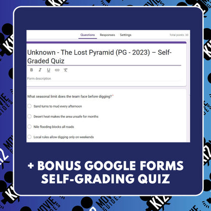 Unknown: The Lost Pyramid Film Quiz (NR – 2023) Documentary Movie Guide | Worksheet for Grades 7 to 10