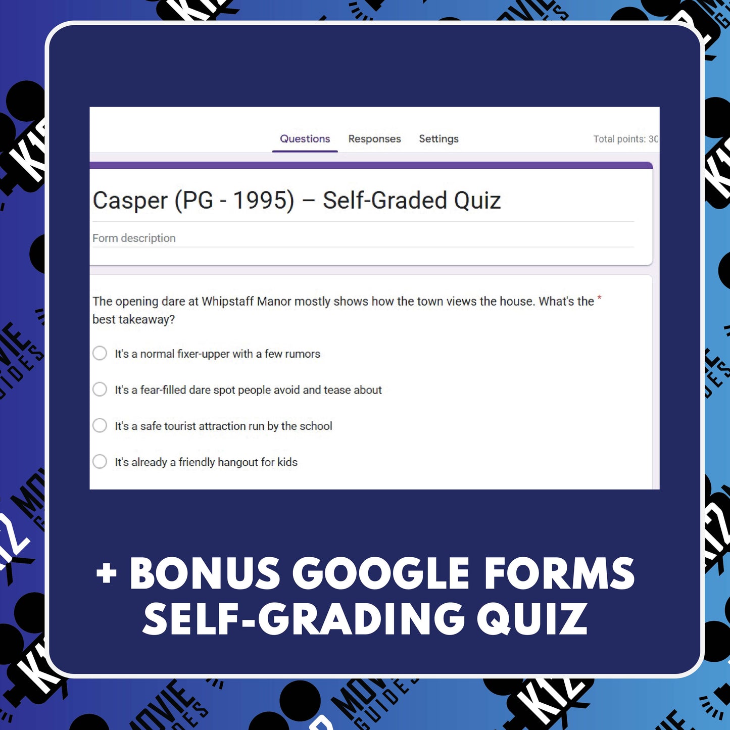 Casper (PG - 1995) Film Quiz for Grades 6 - 9 Worksheet | Movie Guide | PDF