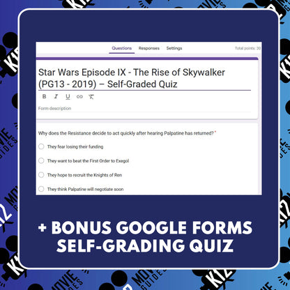 Star Wars: Episode IX – The Rise of Skywalker Movie Guide | Questions | Grades 8–12 (PG-13 – 2019)