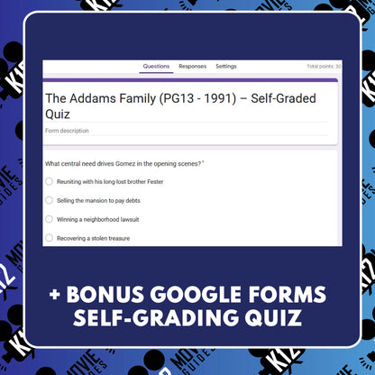 The Addams Family (PG-13 - 1991) Film Quiz for Grades 6 - 9 Worksheet | PDF | Worksheet
