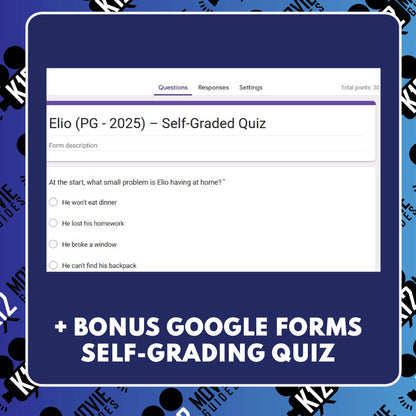 Elio Film Quiz (PG - 2025) Movie Guide & Worksheet for Grades 3 to 6