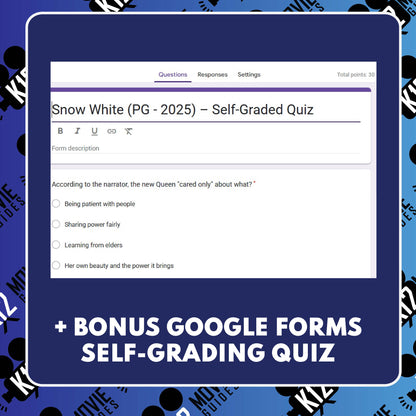 Snow White Movie Guide | Questions | Grades 4–8 (PG – 2025)